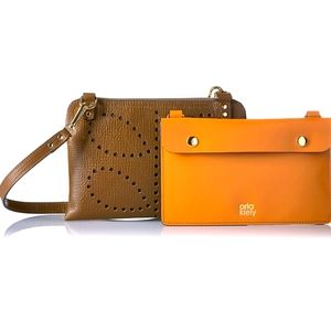 🔶🤎👜Orla Kiely Punched Stem Double Poppy Bag👜🤎🔶